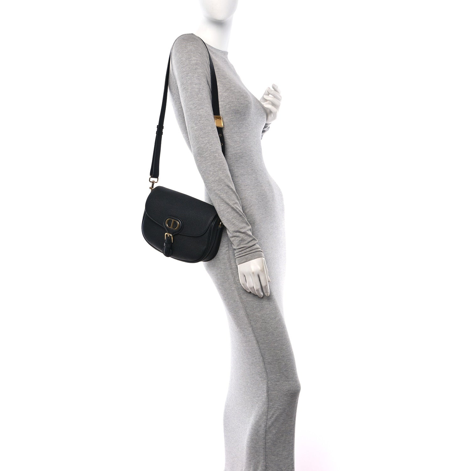 Christian Dior Grained Calfskin Medium Bobby Flap Black 3 of 12