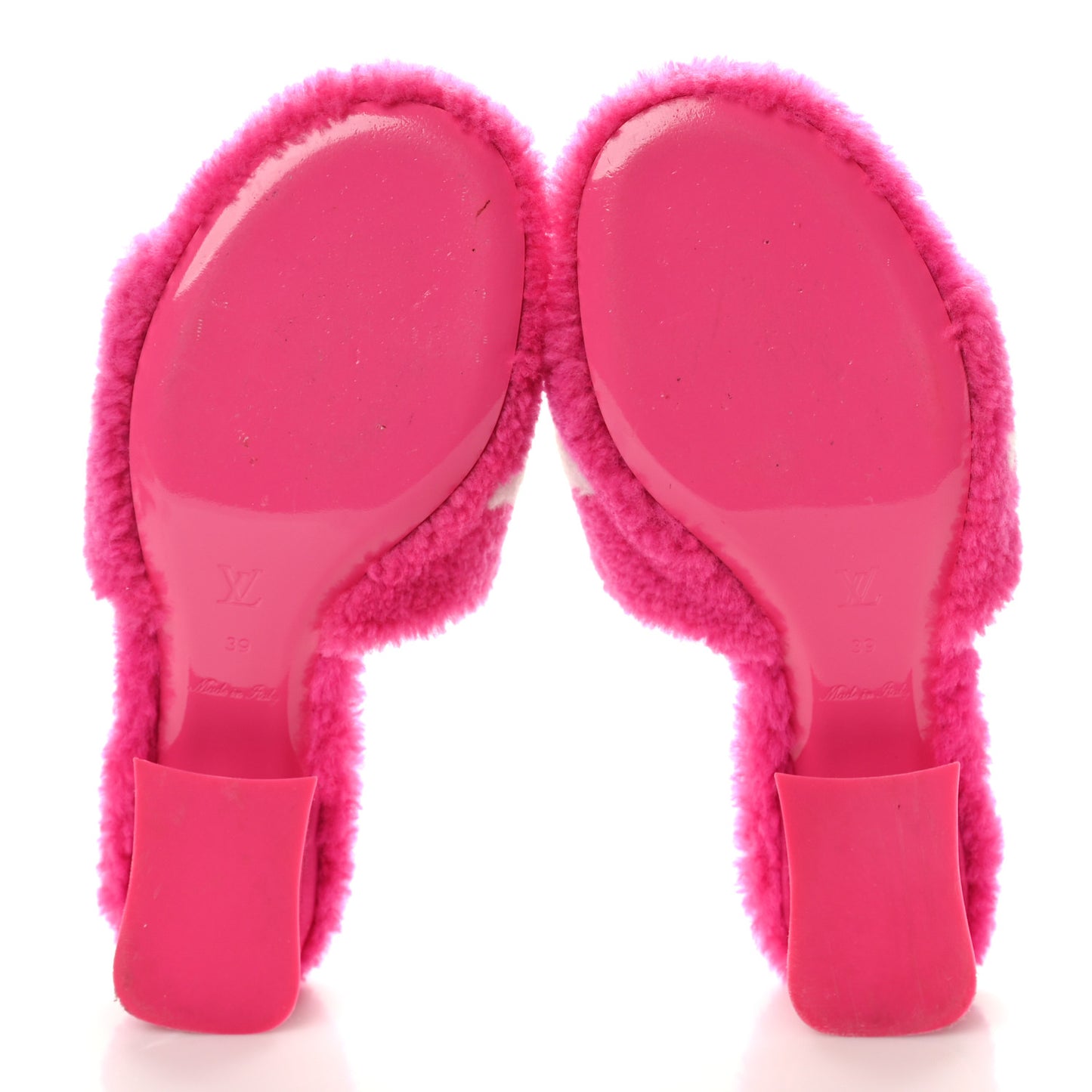 Shearling Magnetic Mule 39 Fuchsia Pink