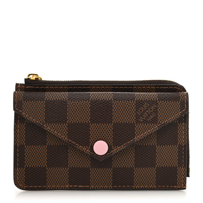 Louis Vuitton Damier Ebene Recto Verso Card Holder Rose Ballerine 1 of 7