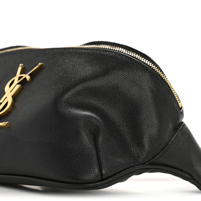Saint Laurent Grain De Poudre Monogram Belt Bag Black 10 of 11