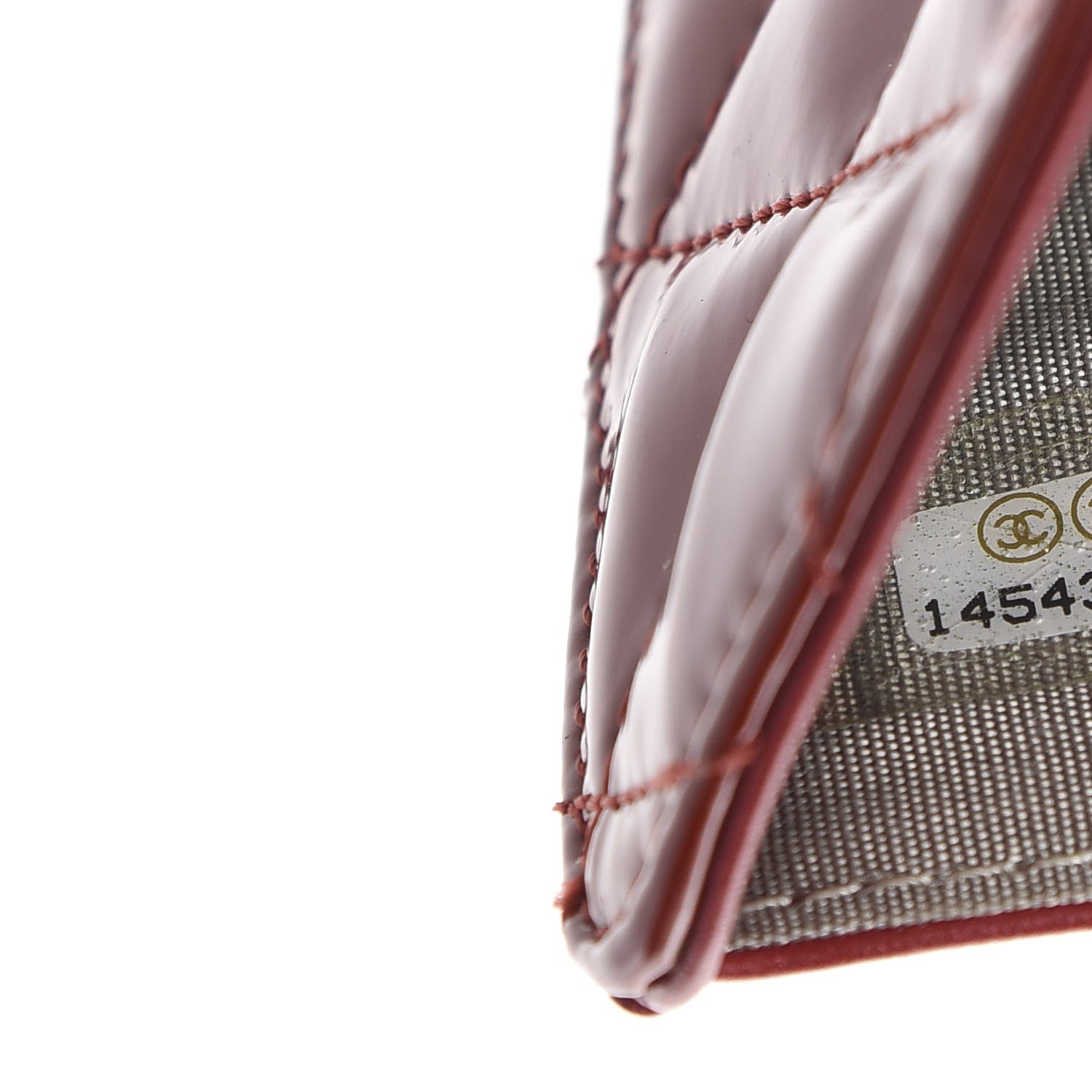 Chanel Patent Quilted Brilliant Zipped Pocket Wallet Dark Red 7 of 10