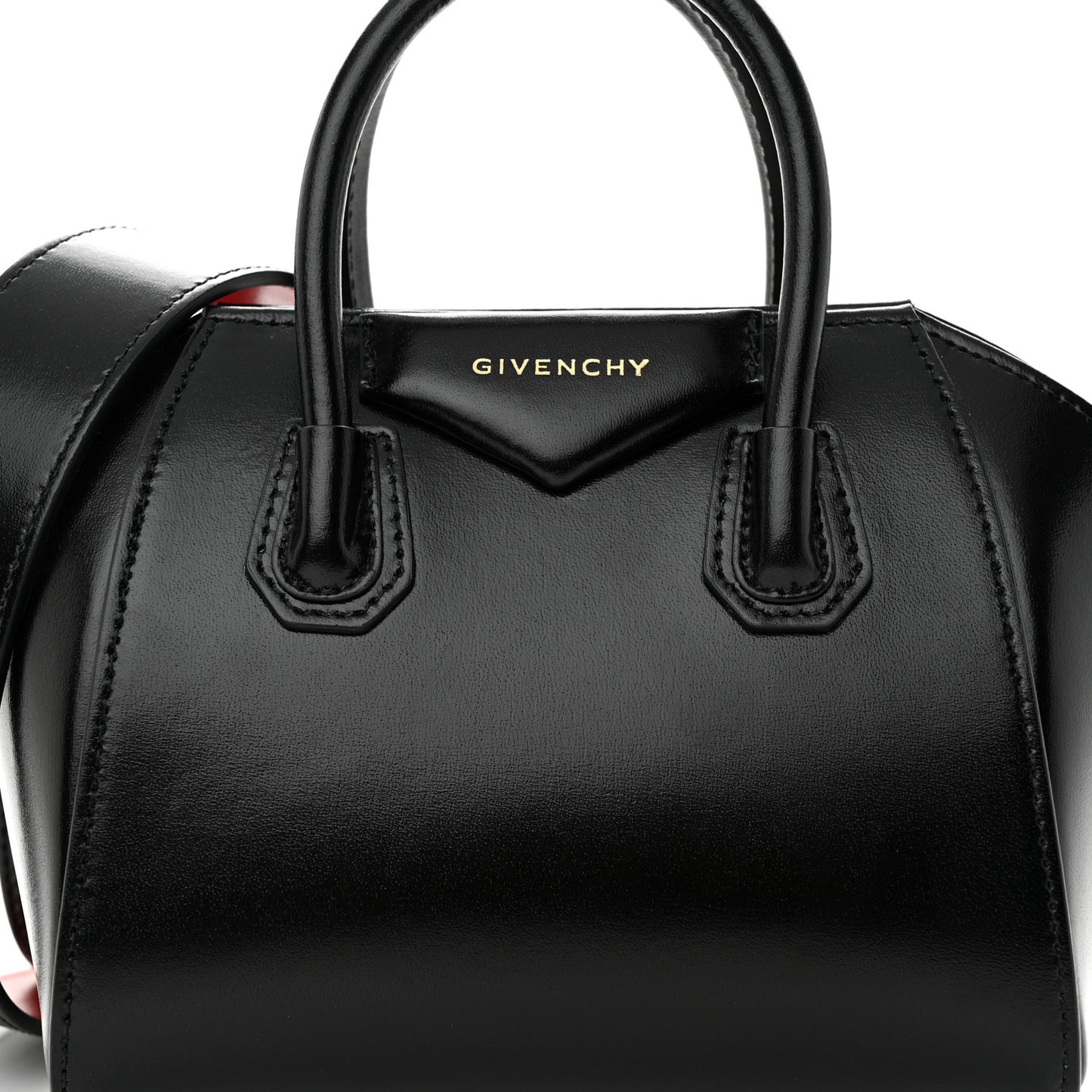 Box Calfskin Toy Antigona Black Red