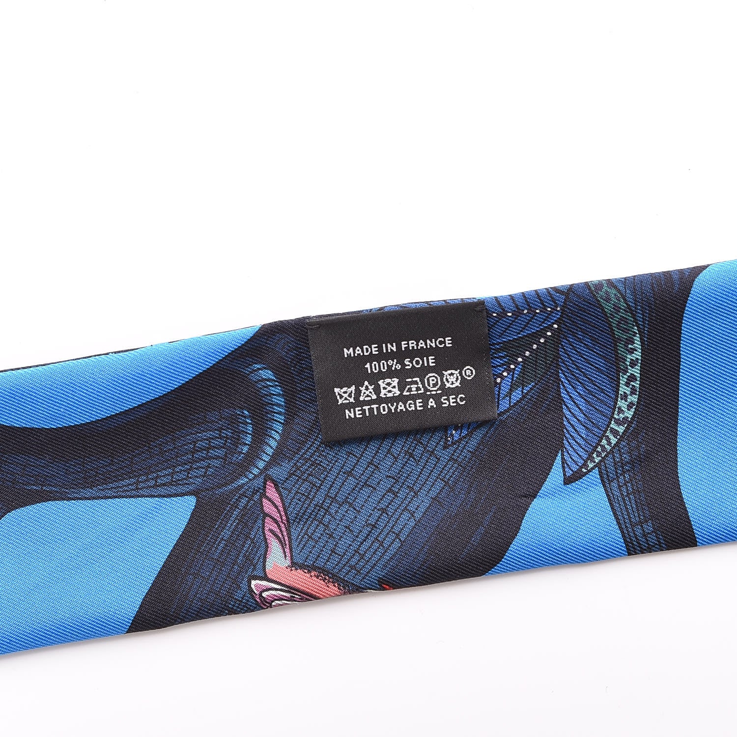 Hermes Silk Tree Of Song Twilly Cobalt Rouge 3 of 5