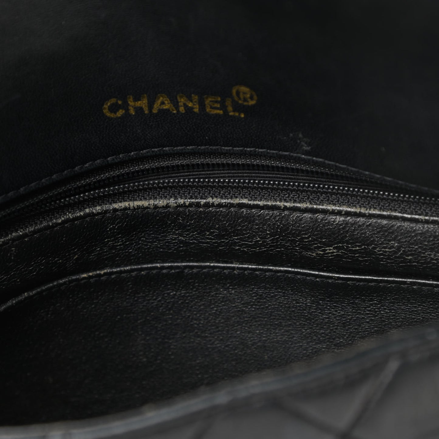 Lambskin Quilted CC Flap Shoulder Bag Black