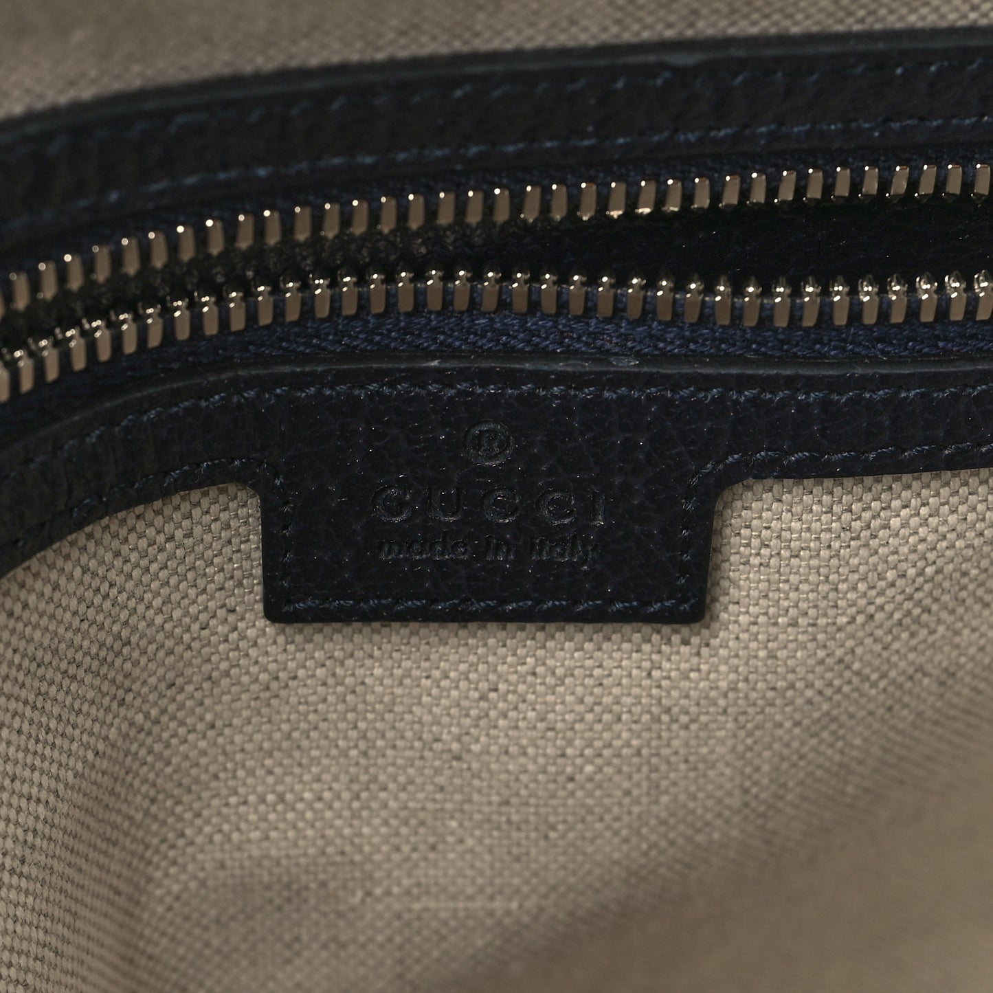 GG Supreme Monogram Textured Dollar Calfskin Web Small Ophidia Messenger Bag Beige Blue