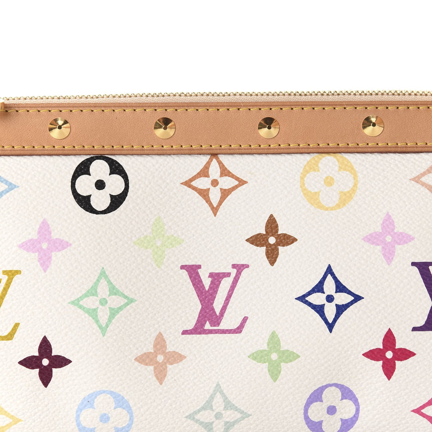 Monogram Multicolor Pochette Accessories White