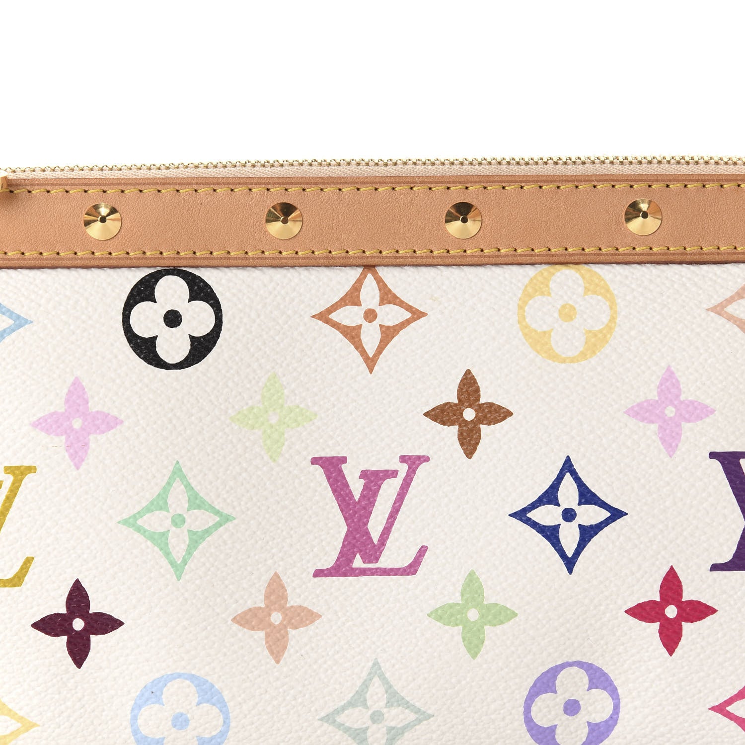 Louis Vuitton Monogram Multicolor Pochette Accessories White 10 of 10