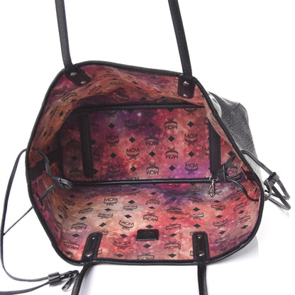 MCM Metallic Galaxy Visetos Medium Project Reversible Shopper Tote Black Multicolor 4 of 9