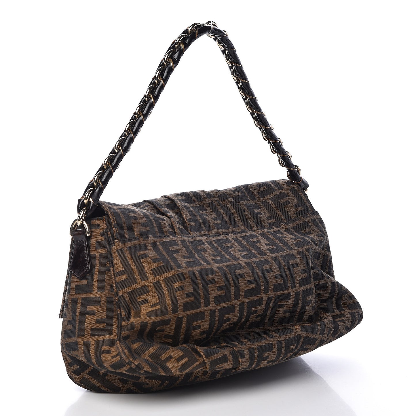 Zucca Patent Mia Shoulder Flap Tobacco