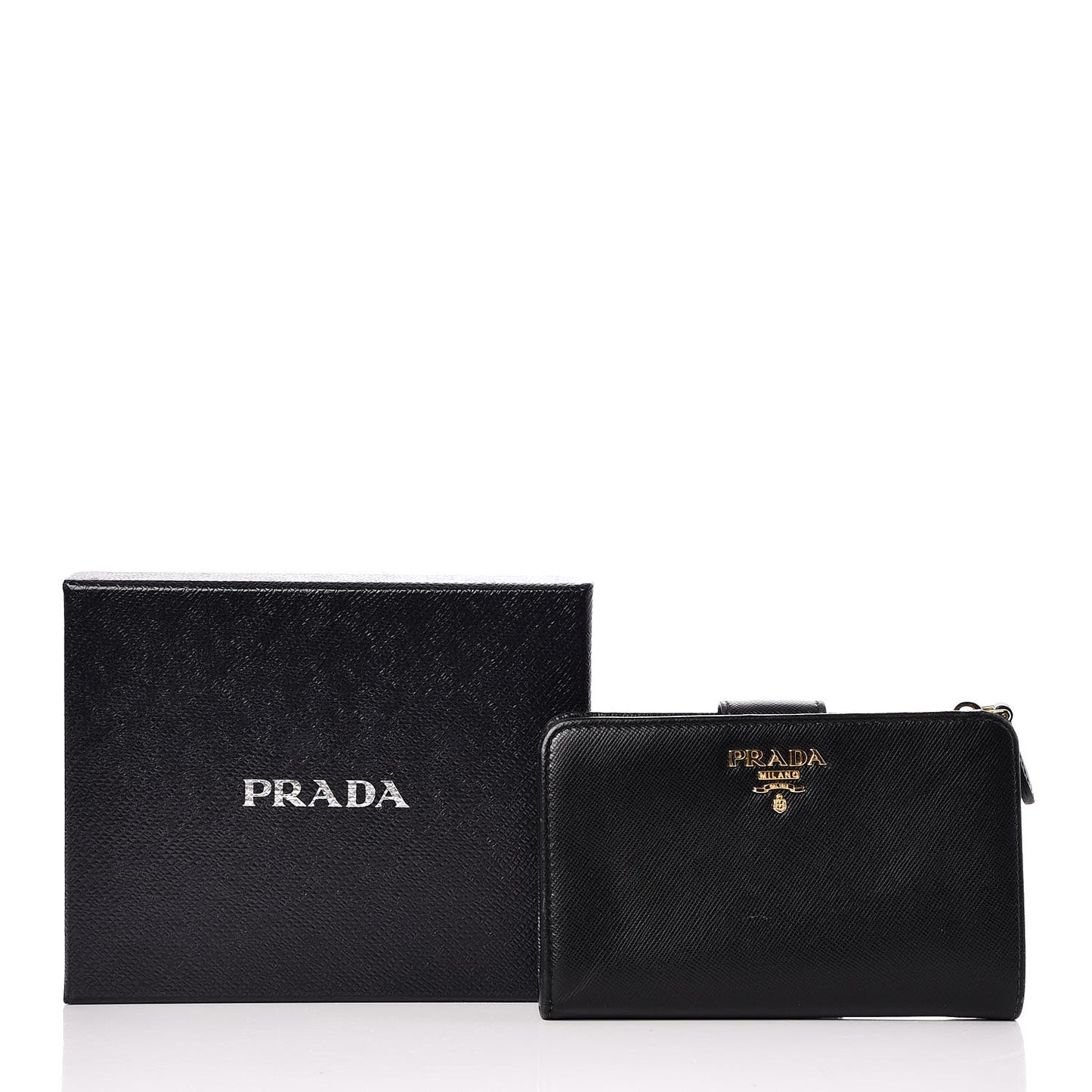 Saffiano Compact Wallet Nero Black