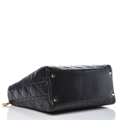 Christian Dior Lambskin Cannage Medium Lady Dior Black 4 of 11