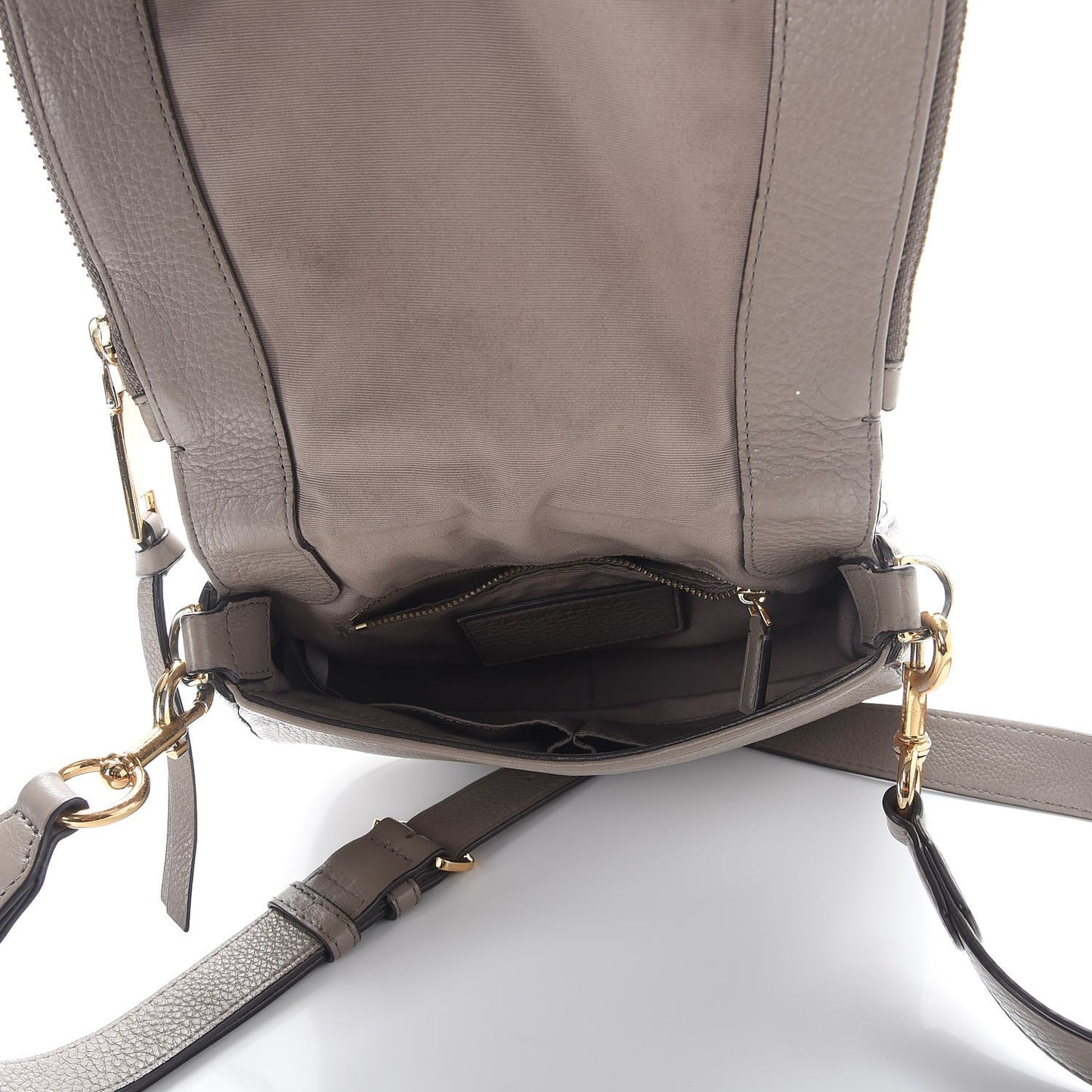 Pebbled Calfskin Recruit Nomad Crossbody Mink