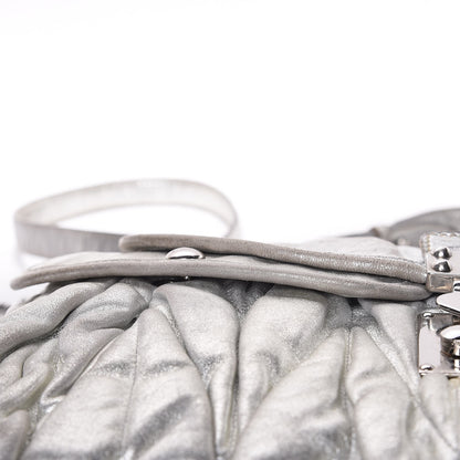 Miu Miu Metallic Nappa Matelasse Coffer Silver 14 of 22