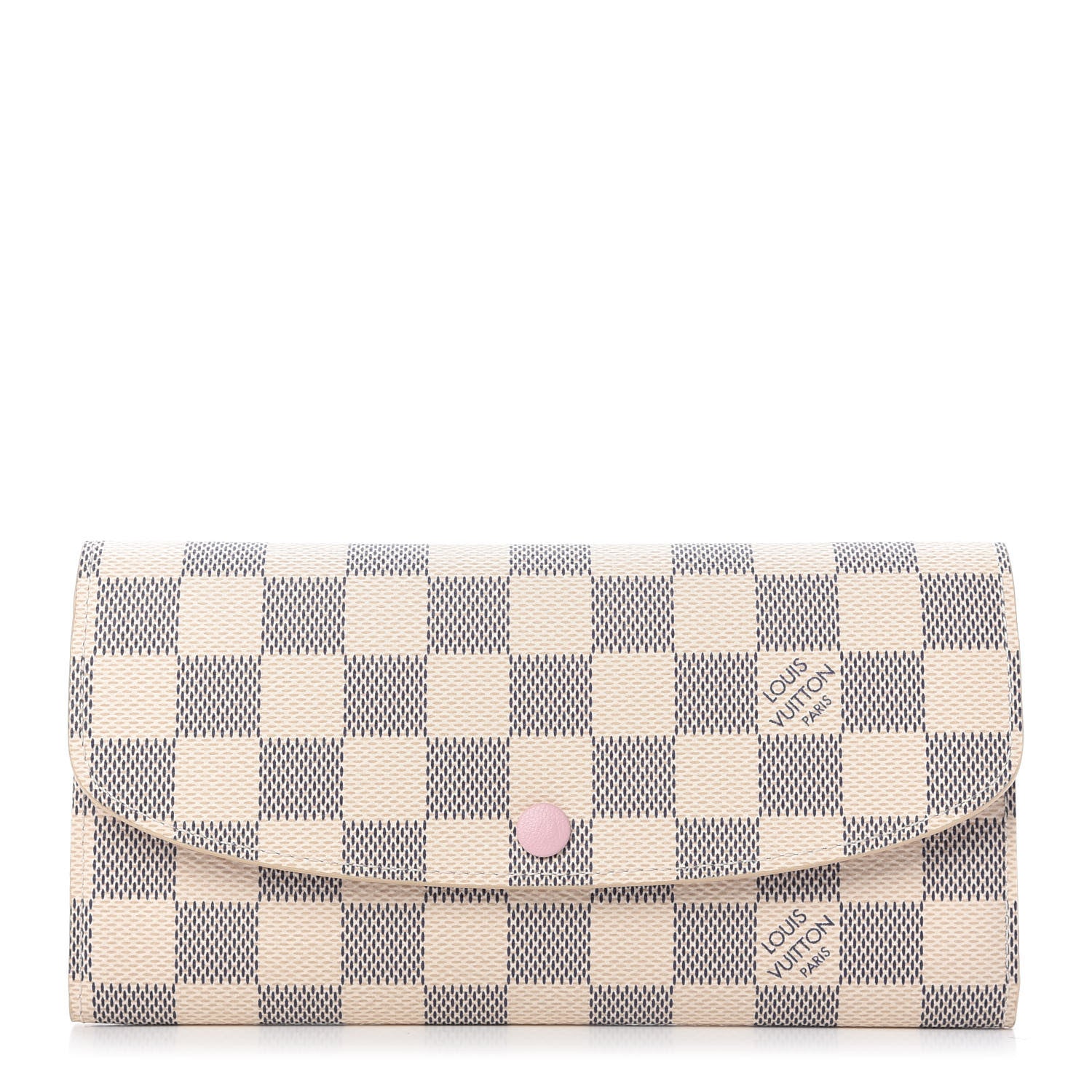 Louis Vuitton Damier Azur Emilie Wallet Rose Ballerine 1 of 11