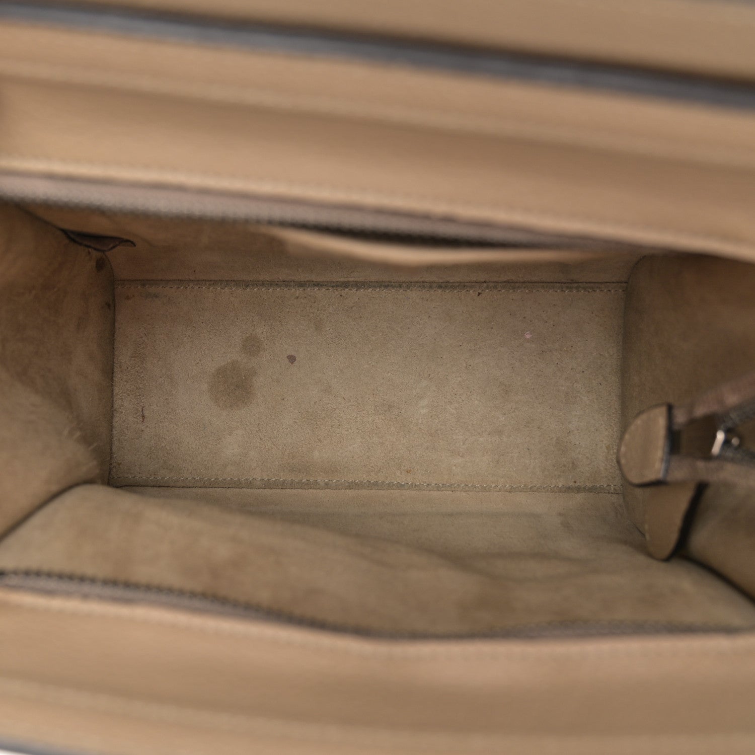 Celine Drummed Calfskin Nano Luggage Dune 5 of 16