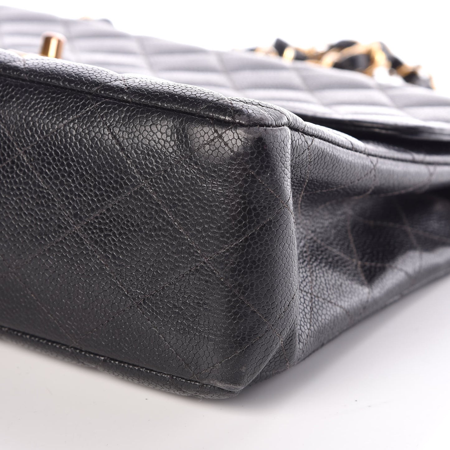 Caviar Quilted Jumbo Single Flap Black