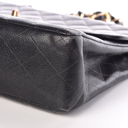 Chanel Caviar Quilted Jumbo Single Flap Black 12 of 20