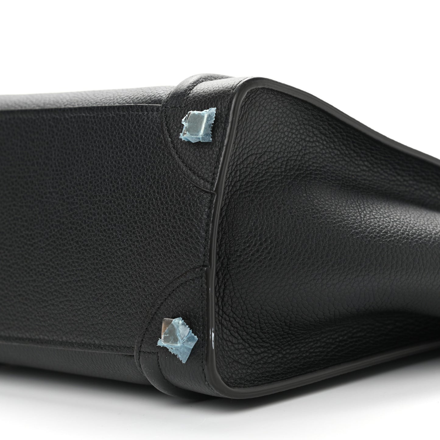Drummed Calfskin Micro Luggage Black