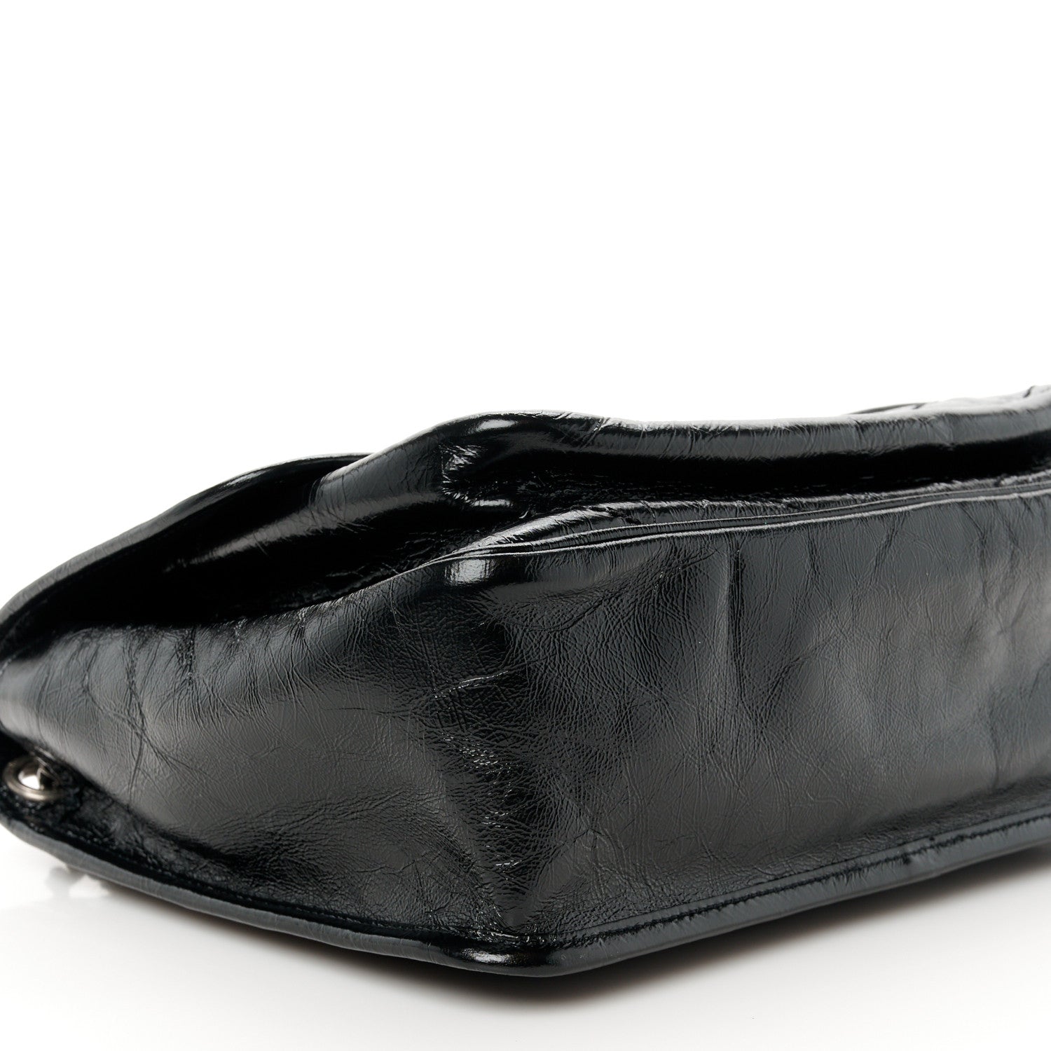 Saint Laurent Crinkled Calfskin Matelasse Monogram Medium Niki Chain Satchel Black 9 of 10