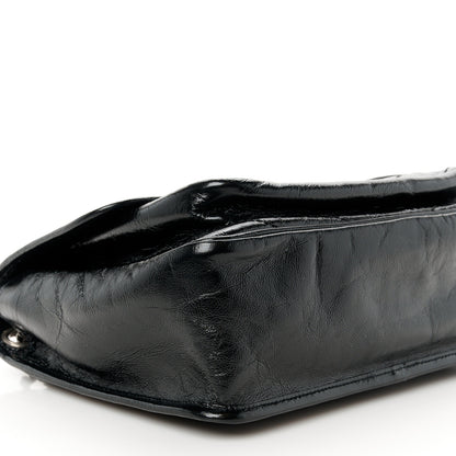 Saint Laurent Crinkled Calfskin Matelasse Monogram Medium Niki Chain Satchel Black 9 of 10
