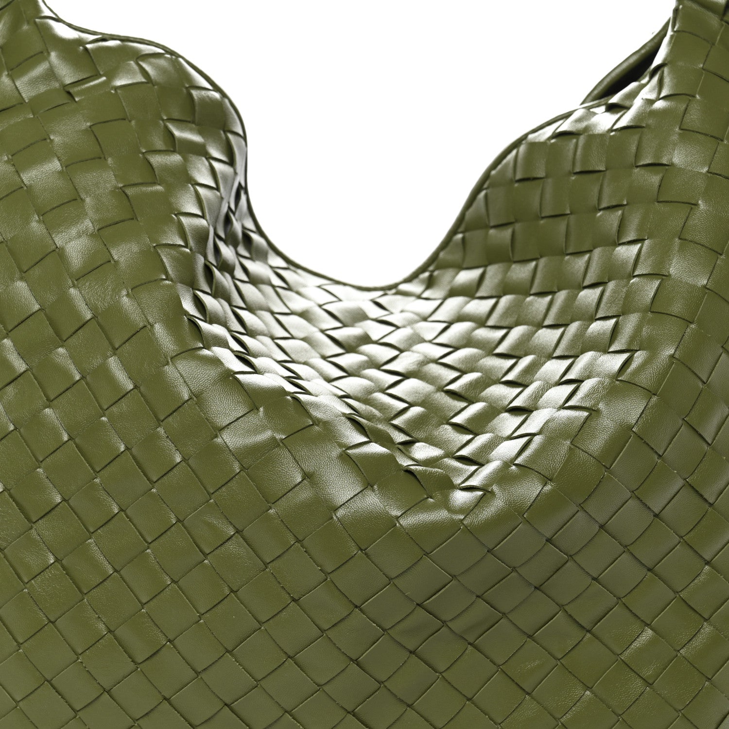 Bottega Veneta Calfskin Intrecciato Large Hop Matcha 8 of 10