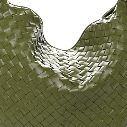 Bottega Veneta Calfskin Intrecciato Large Hop Matcha 8 of 10
