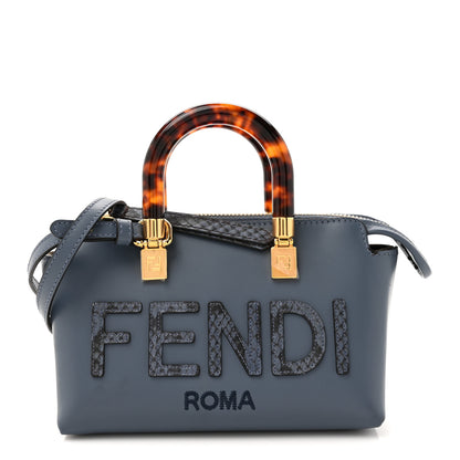 Fendi Vitello King Plexiglass Elaphe Python Print Logo Mini By The Way Mirto 1 of 14