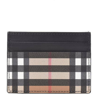 Burberry Vintage Check Calfskin Card Case Black 1 of 7