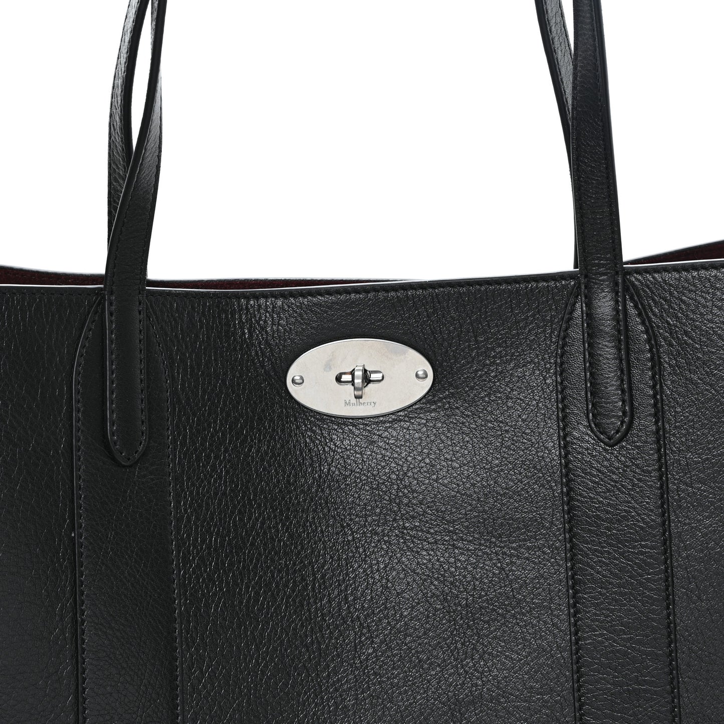 High Shine Grain Bayswater Tote Black