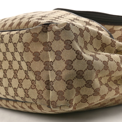 Gucci Monogram Natural Pigskin Large Diaper Bag Beige Ebony Cocoa Dark Chocolate 10 of 10