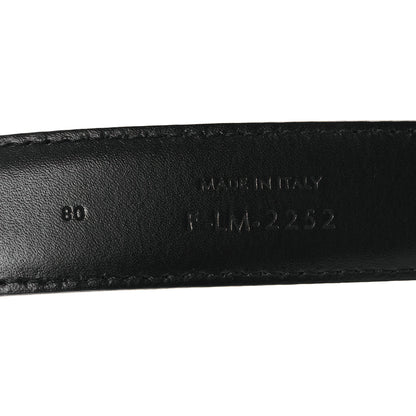 Celine Box Calfskin Medium Triomphe Belt 80 32 Black 6 of 7