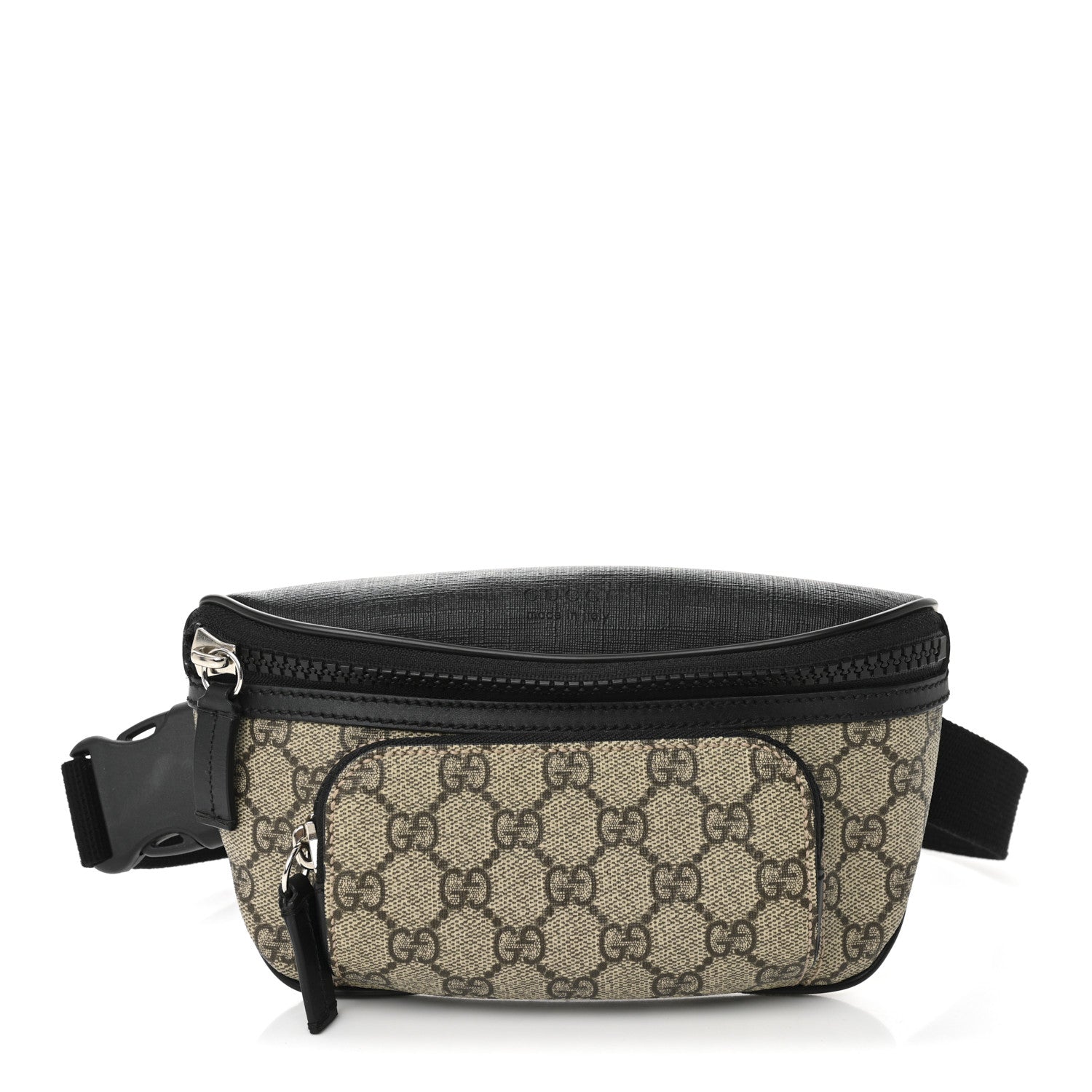 Gucci GG Supreme Monogram Belt Bag Black 1 of 10