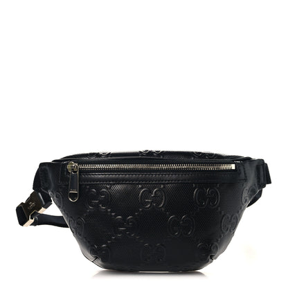 Gucci Calfskin GG Tennis Embossed Belt Bag Black 1 of 10
