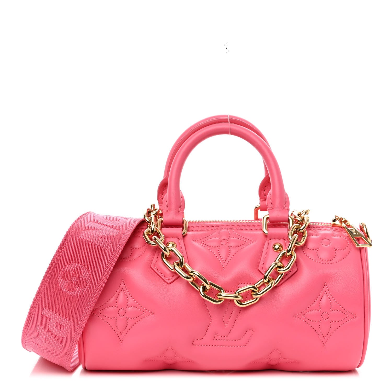 Louis Vuitton Calfskin Bubblegram Papillon BB Dragon Fruit 1 of 10