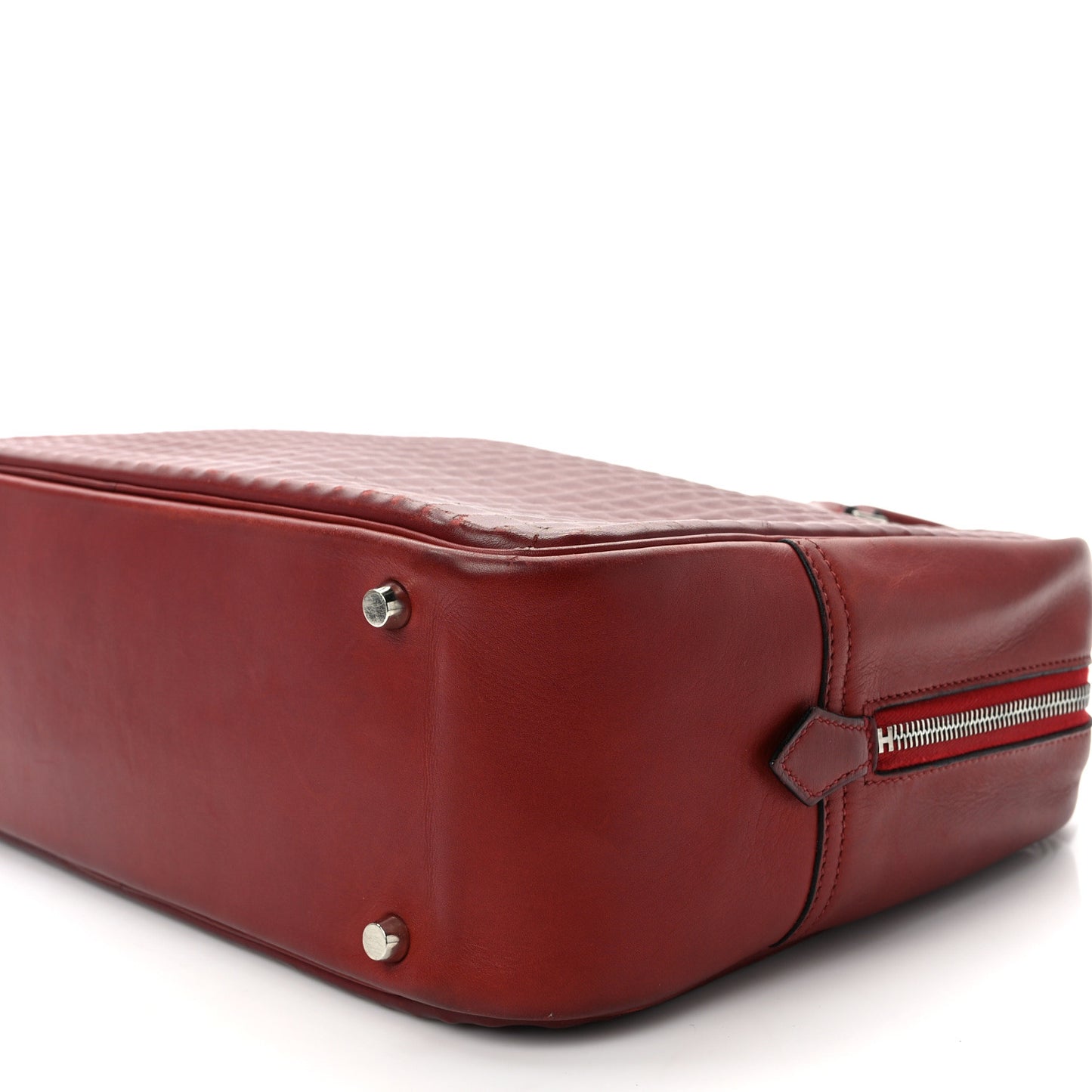 Box Calf Waffle Plume 32 Rouge H