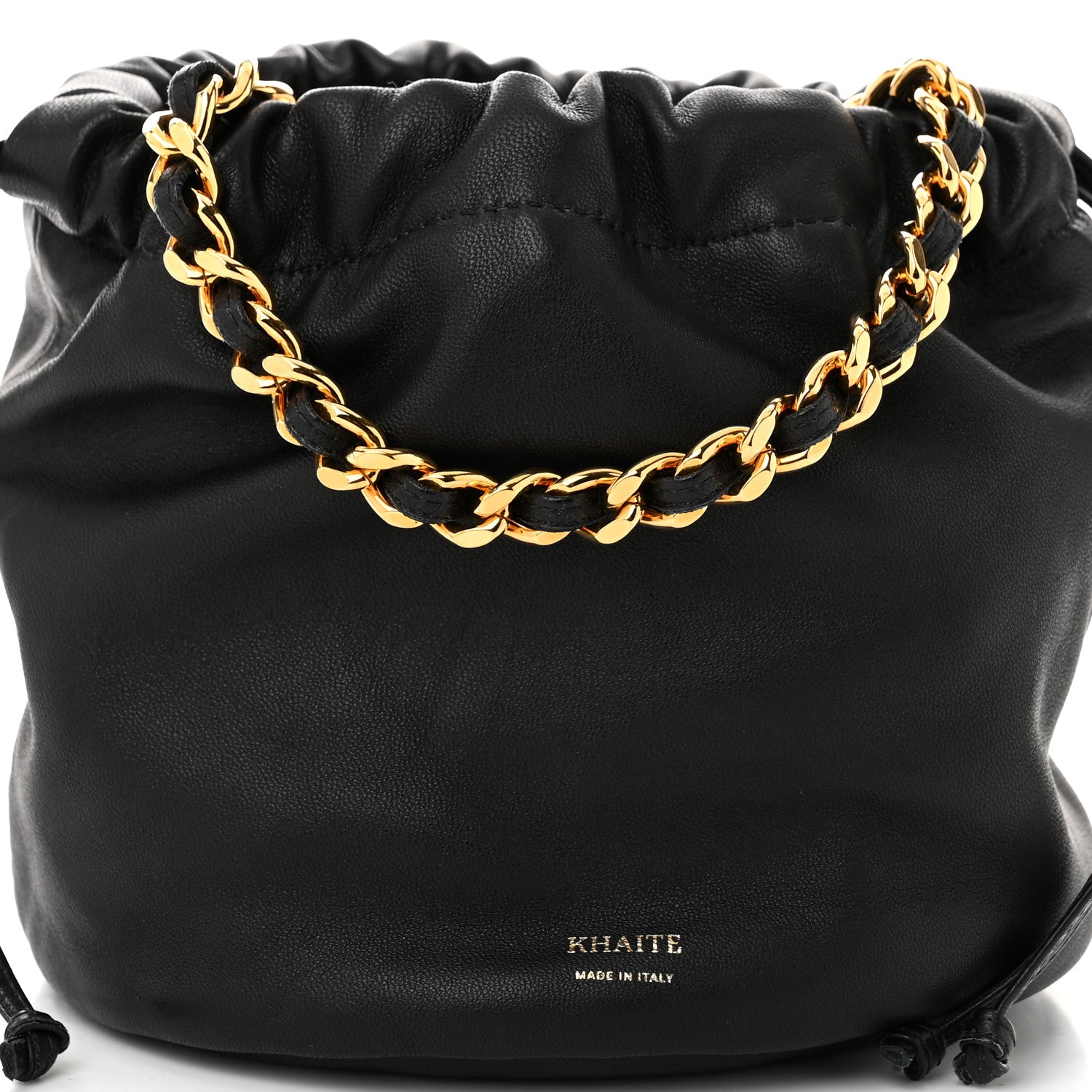 Khaite Smooth Calfskin Aria Bucket Bag Black 7 of 9