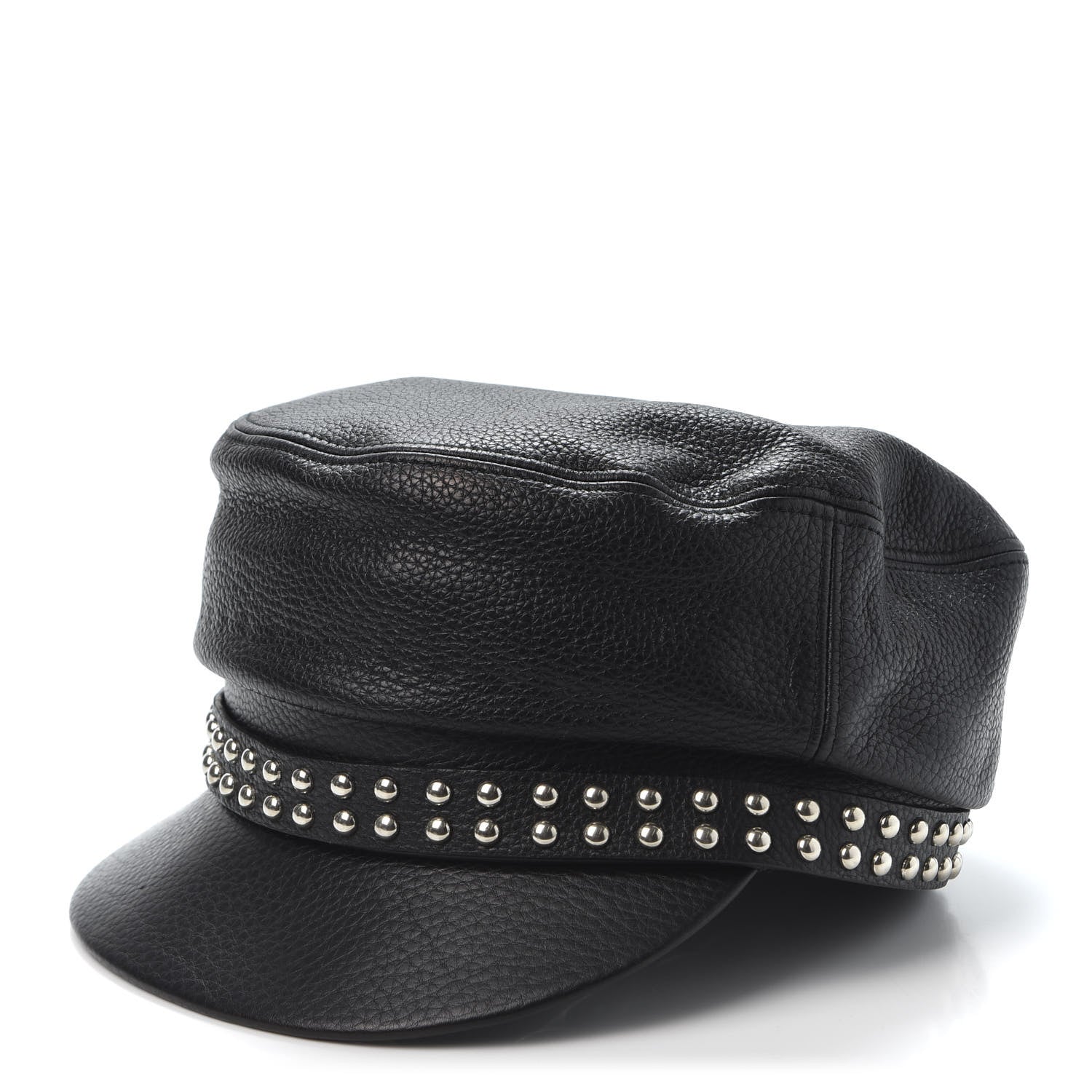 Gucci Calfskin Studded Cellarius Hat L Black 1 of 8