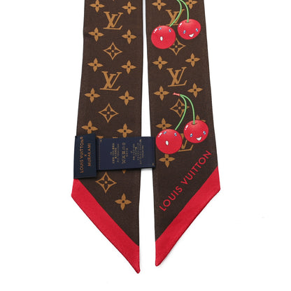 Louis Vuitton LV X TM Silk Monogram Cerises Bandeau Brown 2 of 3