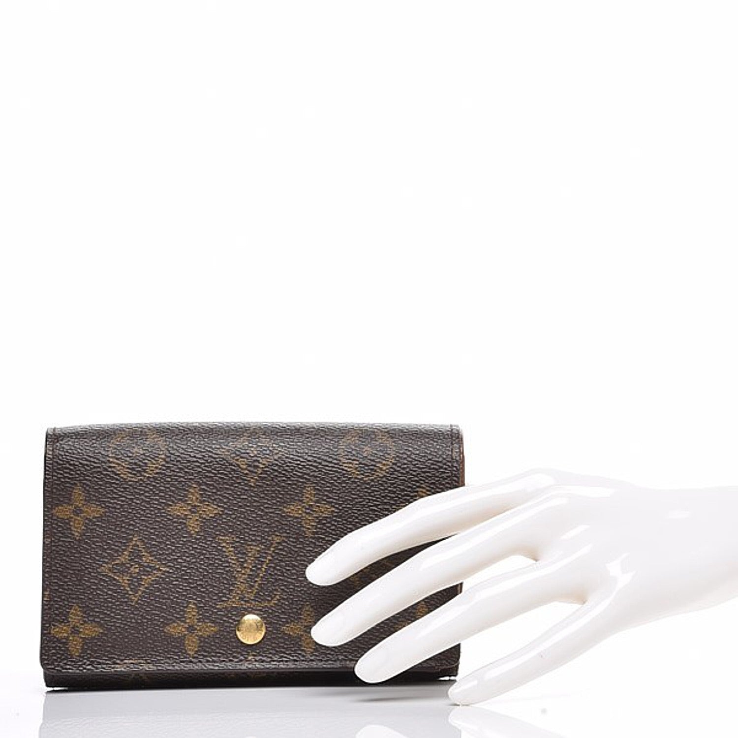 Louis Vuitton Monogram Porte-Monnaie Tresor Wallet 2 of 7