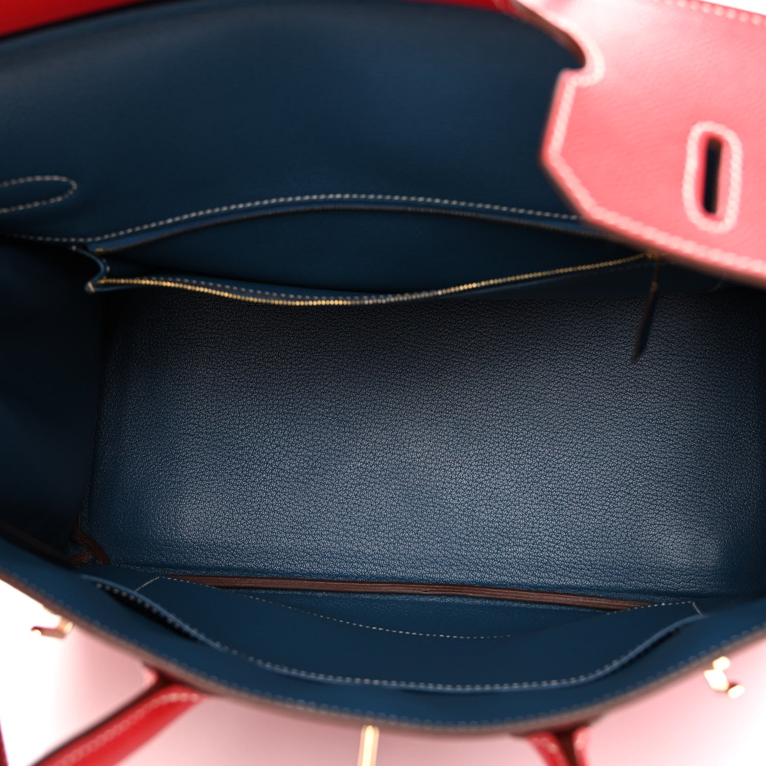 Hermes Epsom Candy Birkin 35 Rouge Casaque Bleu Thalassa 5 of 12