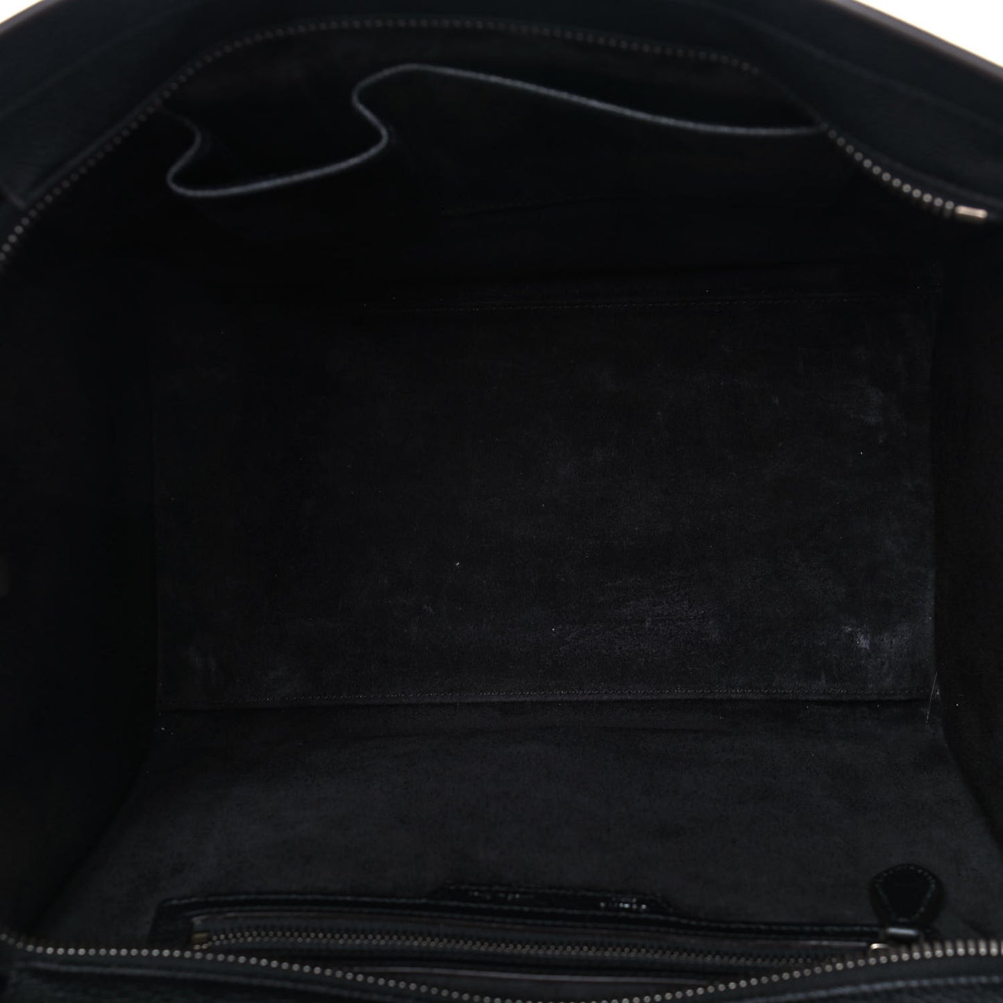 Drummed Calfskin Mini Luggage Black