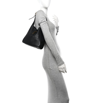 Saint Laurent Smooth Calfskin Small Le 5 A 7 Soft Hobo Black 2 of 11