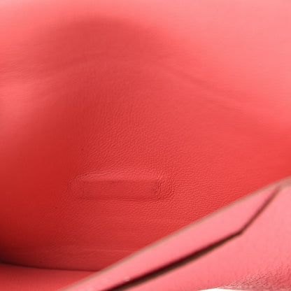 Hermes Chevre Mysore Bearn Card Holder Wallet Rose Lipstick 8 of 10