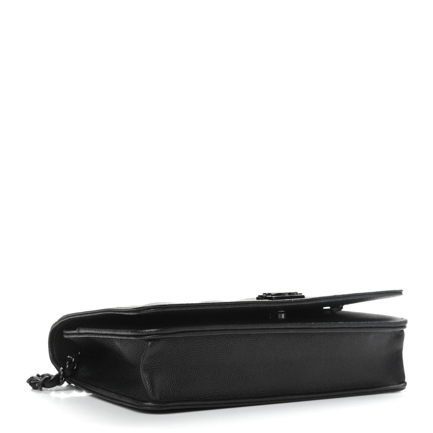 Caviar Quilted Boy Wallet On Chain WOC So Black