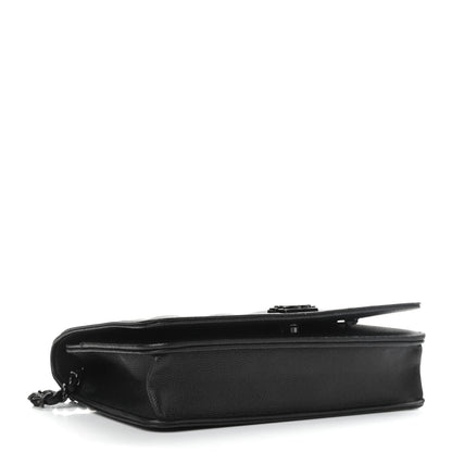 Chanel Caviar Quilted Boy Wallet On Chain WOC So Black 4 of 11