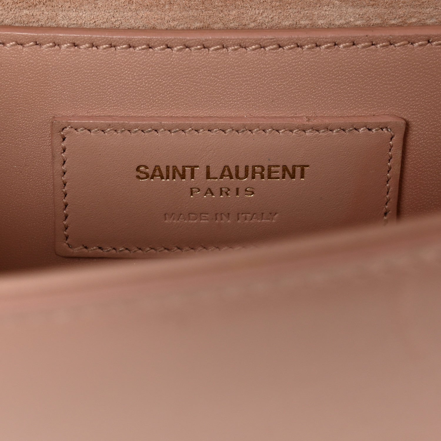 Saint Laurent Calfskin Classic Monogram Tassel Clutch Pale Blush 5 of 14