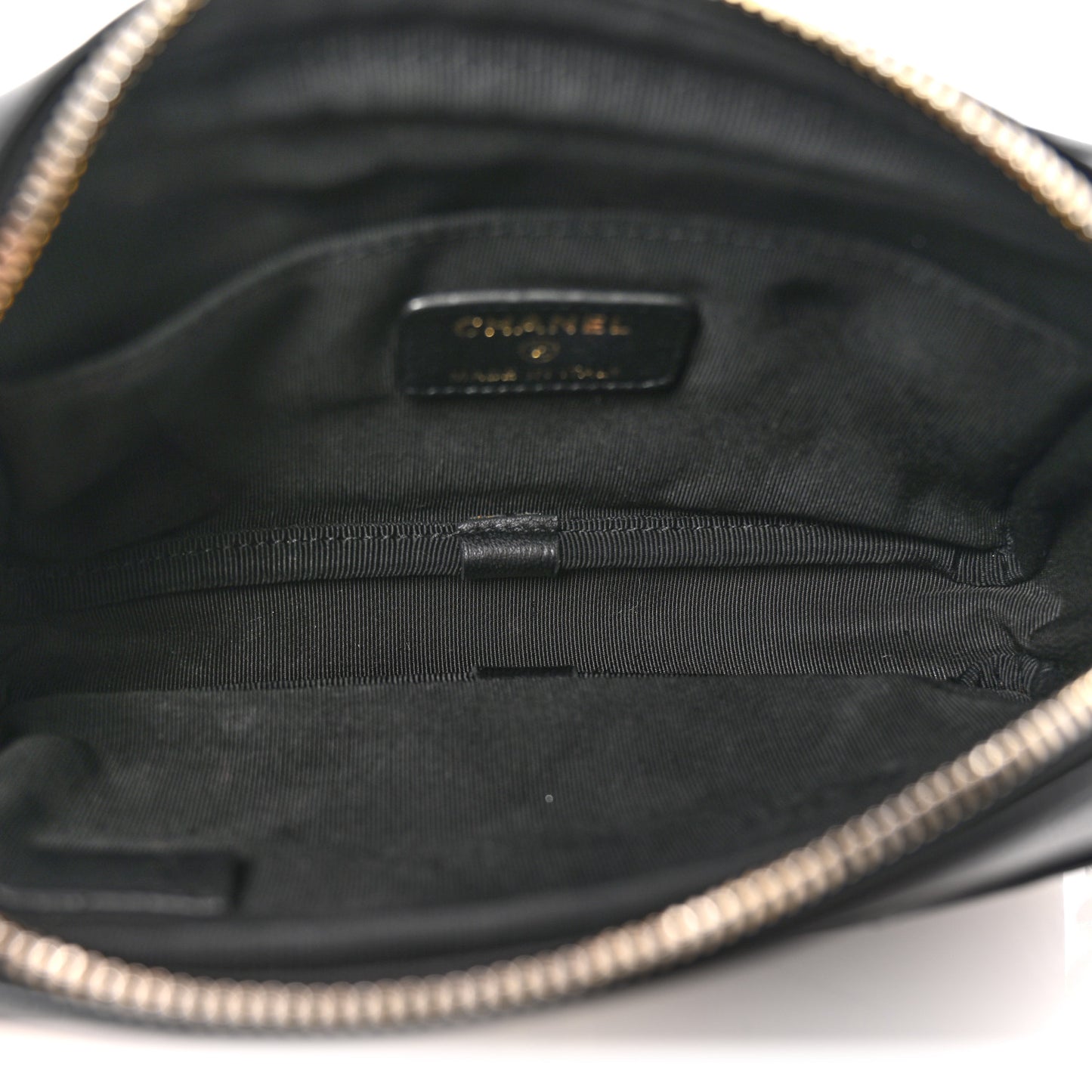 Lambskin Quilted Waist Bag With Pouch Black
