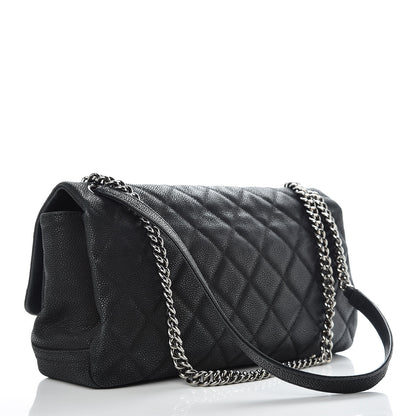 Chanel Iridescent Caviar Quilted Medium Lady Pearly Flap Black 4 of 16