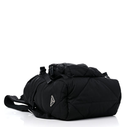 Prada Re-Nylon Men's Padded Logo Backpack With Hood Black 4 of 11