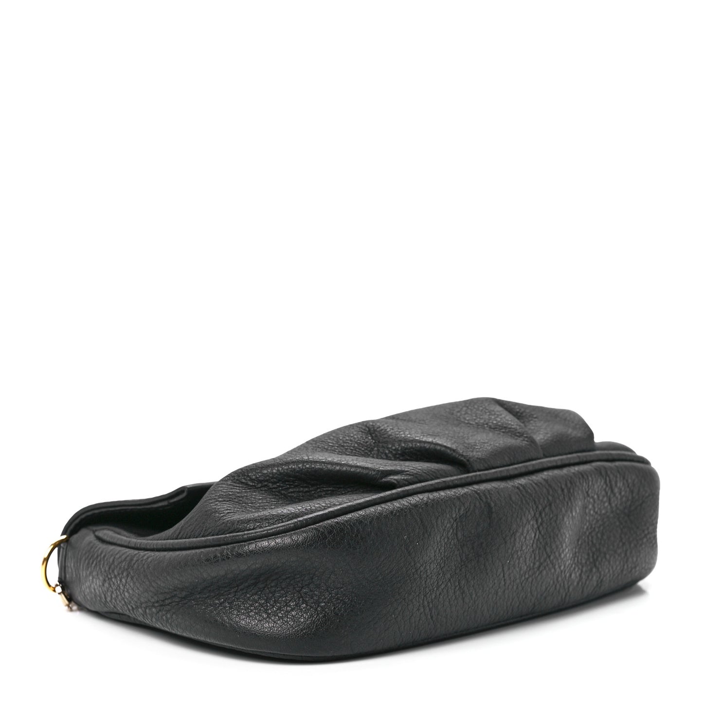 Vitello Flamingo Fendista Pouchette Crossbody Black